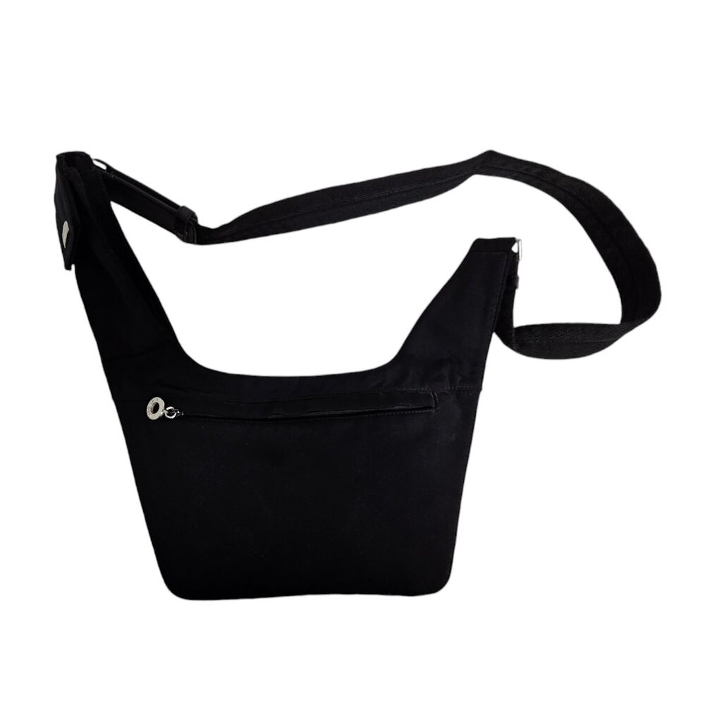 90s - 00s Nine West black fabric crossbody bag - Picture 2 of 8